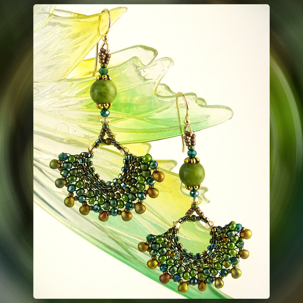 New: Wedge Petal Weave Earrings