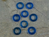 Small Glass Rings - Matte Capri Blue