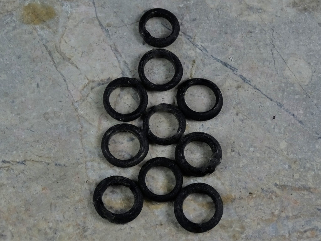 Small Glass Rings - Matte Black