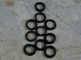 Small Glass Rings - Matte Black