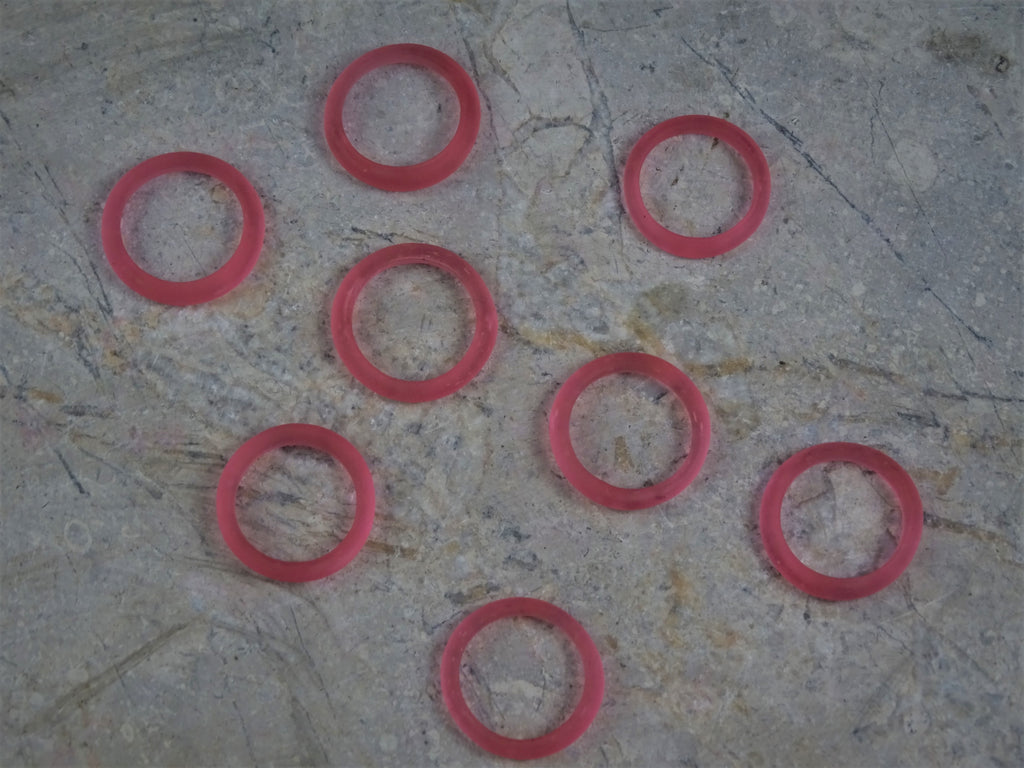 Large Glass Rings - Matte Light Rose