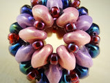 Duo Lantern Beads - Hand-Woven, Beaded-Bead Pairs for Earrings