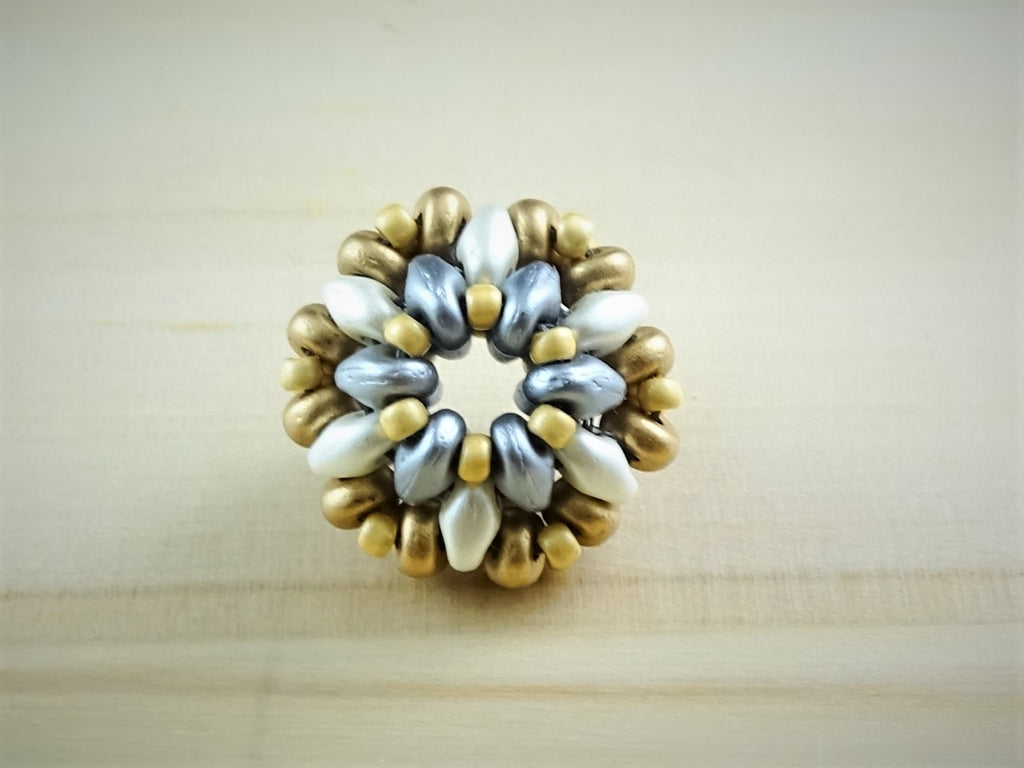 Duo Lantern Beads - Hand-Woven, Beaded-Bead Pairs for Earrings