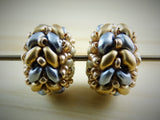 Duo Vertebrae Beads - Hand-Woven, Beaded-Bead Pairs for Earrings