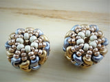 Duo Vertebrae Beads - Hand-Woven, Beaded-Bead Pairs for Earrings