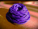 Hand Dyed Silk Cords: Royal Purple-Sold By The Individual Cord (Width: 2-3mm)