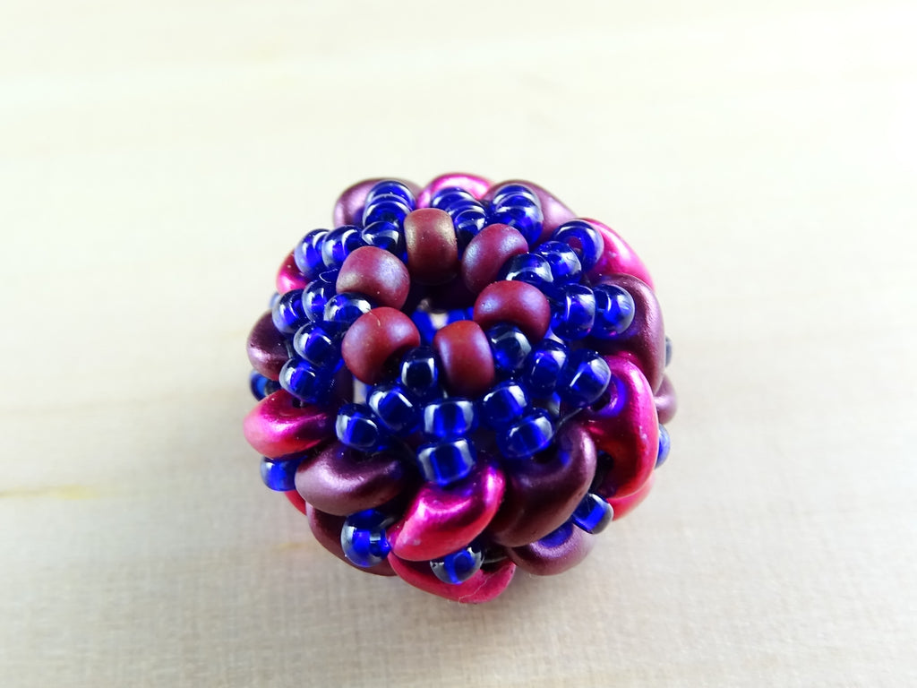 Duo Vertebrae Beads - Hand-Woven, Beaded-Bead Pairs for Earrings