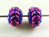 Duo Vertebrae Beads - Hand-Woven, Beaded-Bead Pairs for Earrings