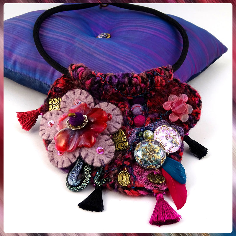 February’s Flower: Collage-Treasure Necklace