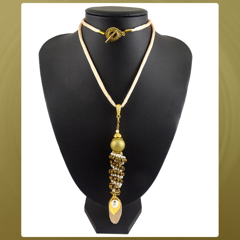 The Spiral Leaf Pendant Necklace