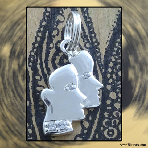 Sterling Silver Astrological Charm: GEMINI