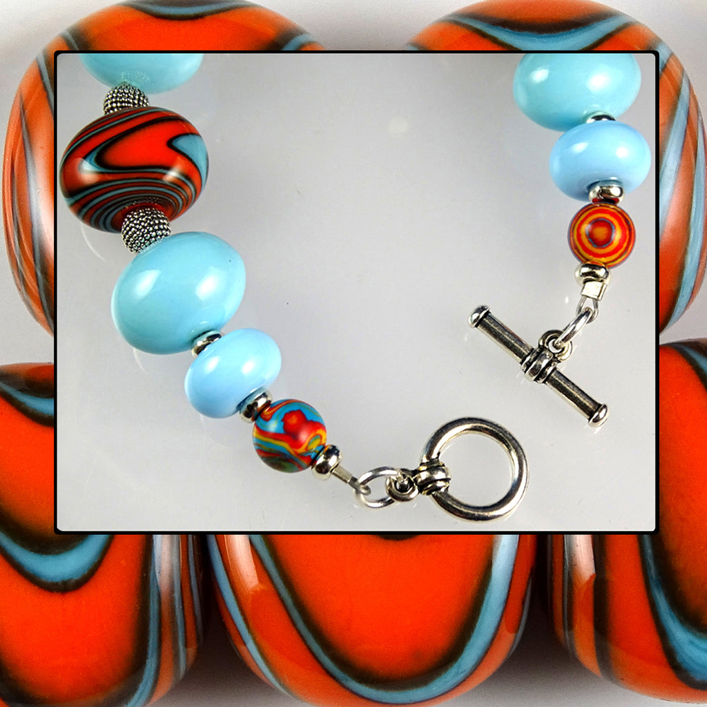 Artisan Bracelet Featuring Our Own Handmade Lampwork Beads
