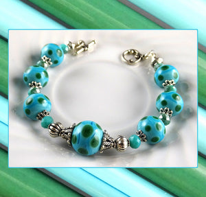 Artisan Bracelet Featuring Our Own Handmade Lampwork Beads