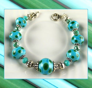 Artisan Bracelet Featuring Our Own Handmade Lampwork Beads