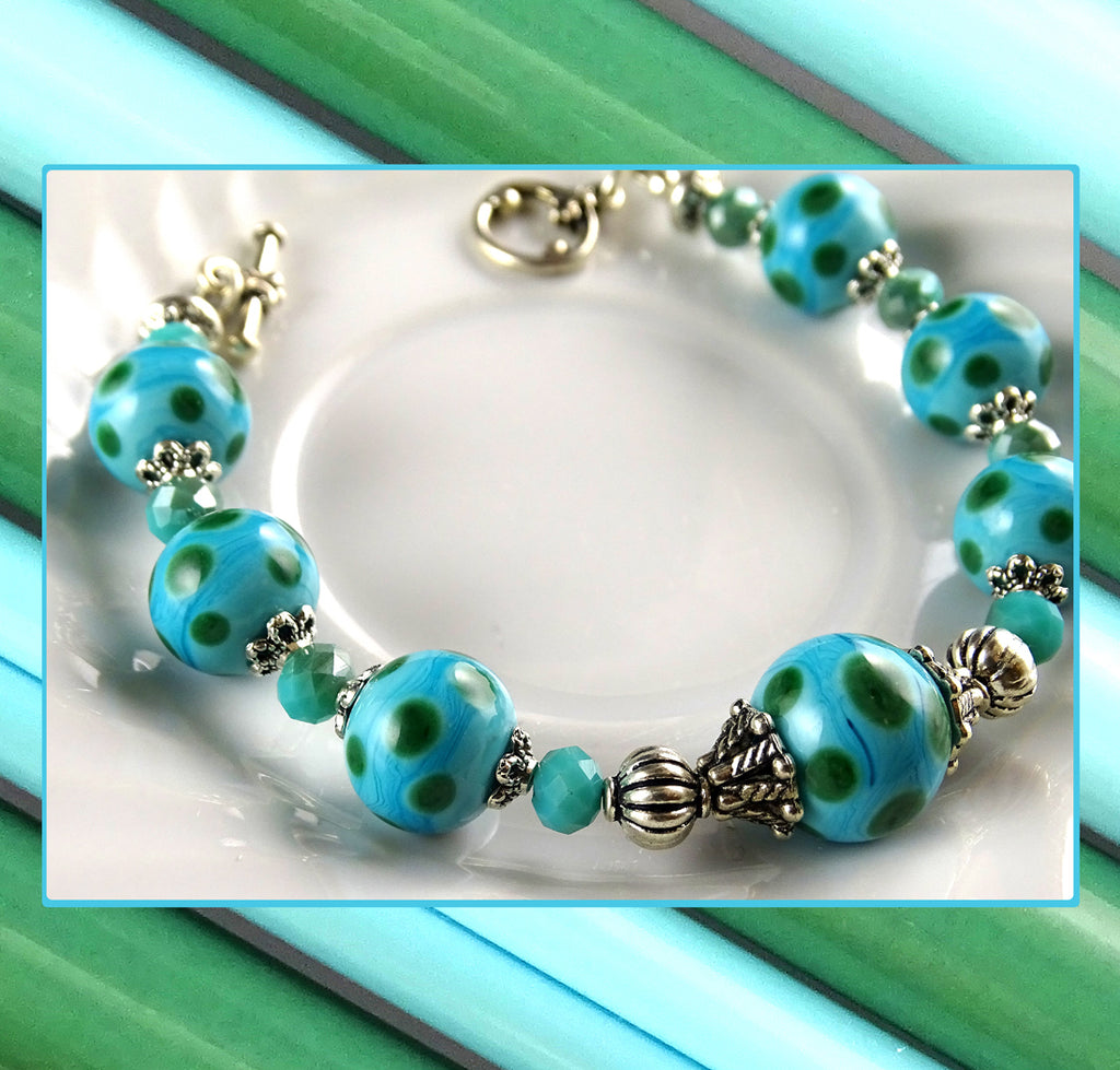 Artisan Bracelet Featuring Our Own Handmade Lampwork Beads