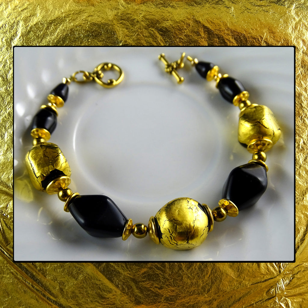 Artisan Bracelet w/ Our Own Handmade Lampwork Beads & Czech Glass
