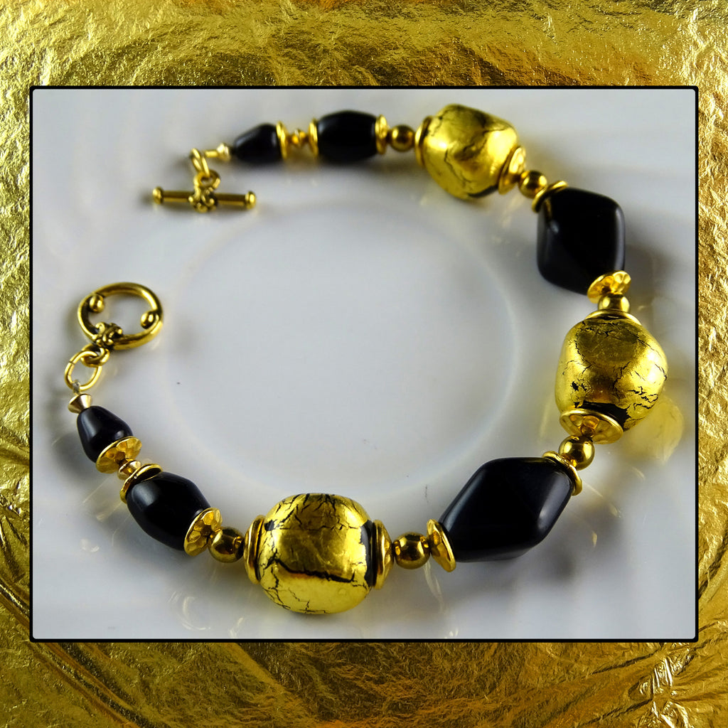 Artisan Bracelet w/ Our Own Handmade Lampwork Beads & Czech Glass