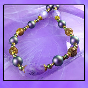 Violet Evening Necklace (Featuring Italian Resin Beads)