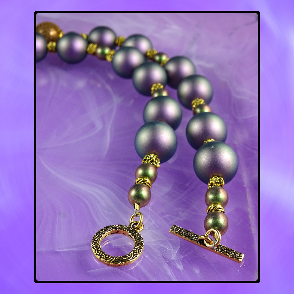 Violet Evening Necklace (Featuring Italian Resin Beads)
