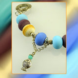 Pebbled Beach Bracelet Featuring Our Own Handmade Beads