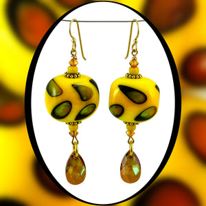 Earrings Featuring Our Own Handmade Beads