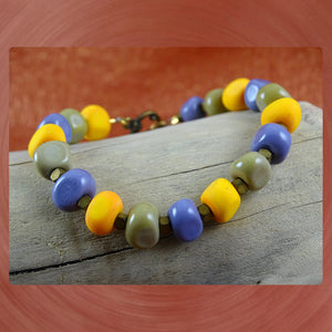 Beaded Bracelet w/ Our Own Handmade Glass Beads