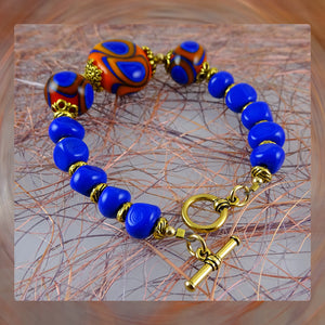 Beaded Bracelet w/ Our Own Handmade Glass Beads