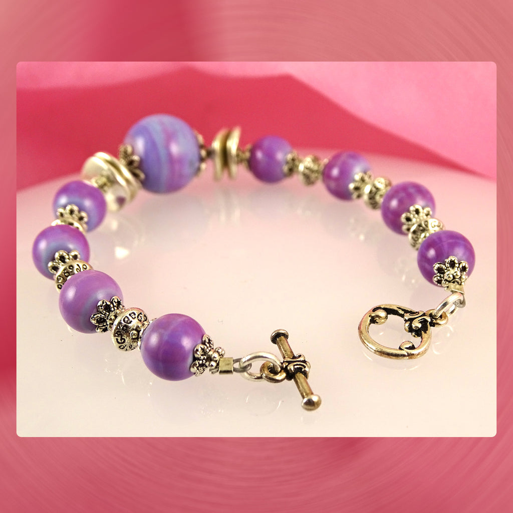 Beaded Bracelet w/ Our Own Handmade Glass Beads