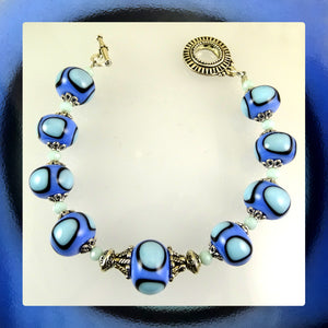 Beaded Bracelet w/ Our Own Handmade Glass Beads