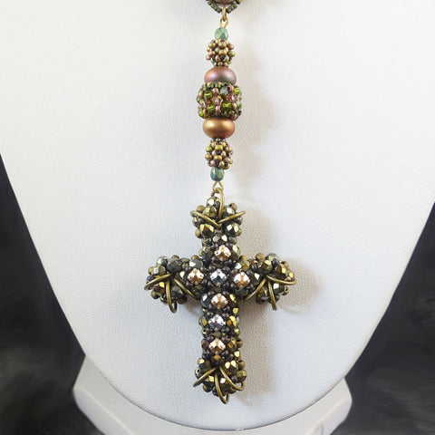 The Renaissance Rosary with Hand-Woven Cross & Accent Beads