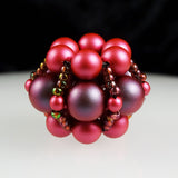 Wild Berry Focal Bead - Hand Woven