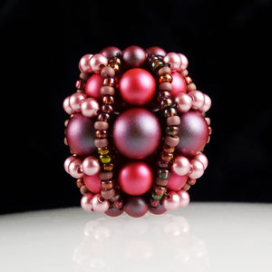 The Icing on the Cake Focal Bead - Hand Woven
