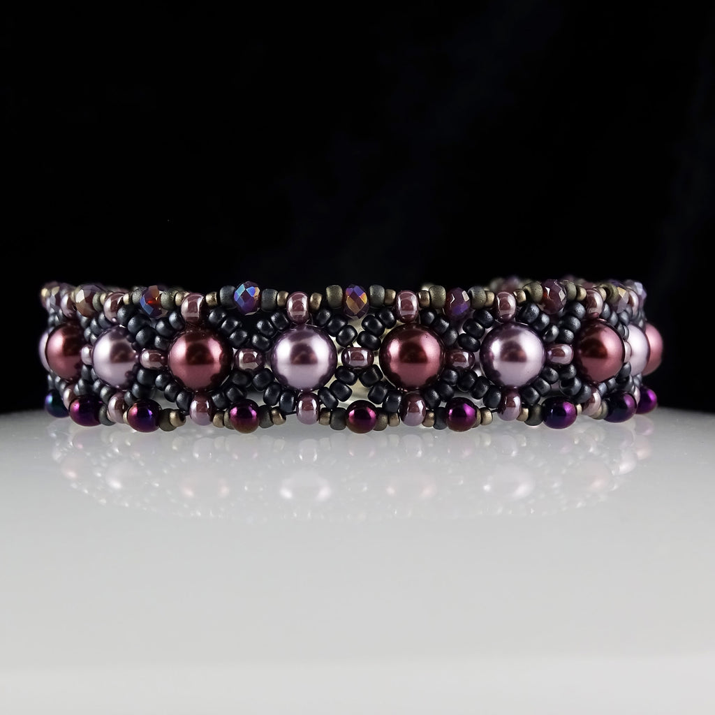 The Pleasing Plum Bracelet - Hand Woven