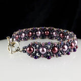 The Pleasing Plum Bracelet - Hand Woven