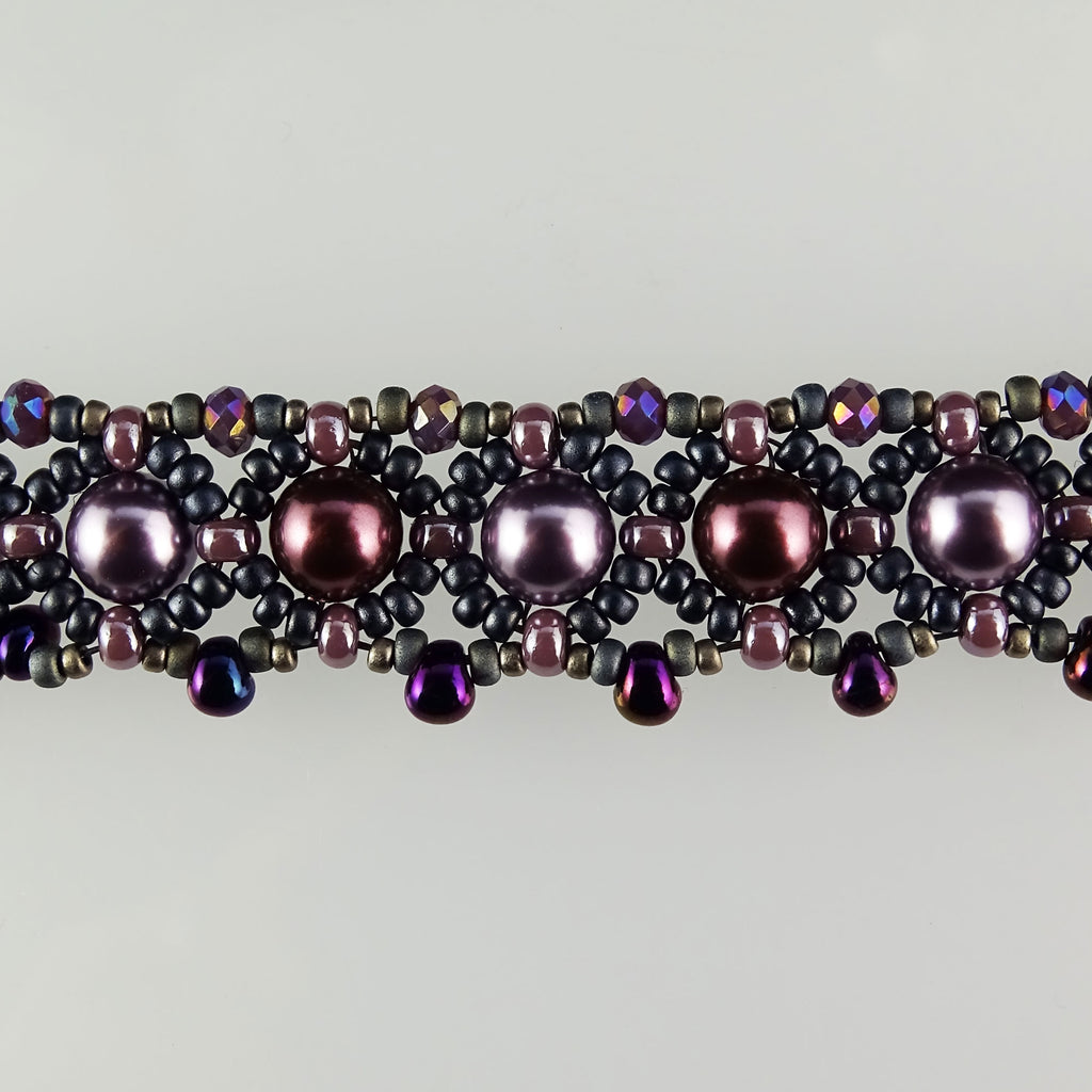 The Pleasing Plum Bracelet - Hand Woven