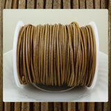 European Round Leather Cord: Taupe (3 Meters / 3.28 Yards)