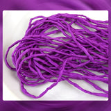 Hand Dyed Silk Cords: Dark Fuschia / Purple - Sold By The Meter (Width: 2-3mm)