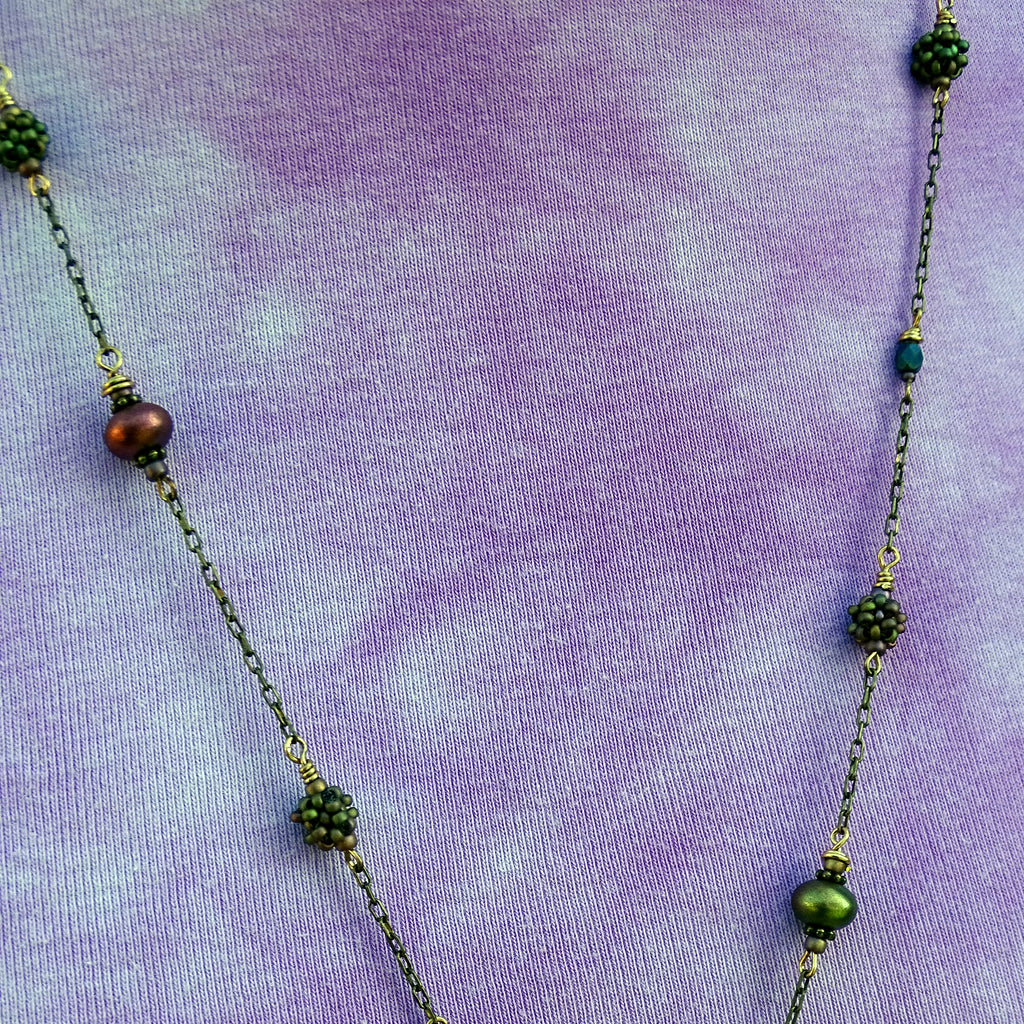 Mandala Amulet Necklace with Hand-Woven Pendant