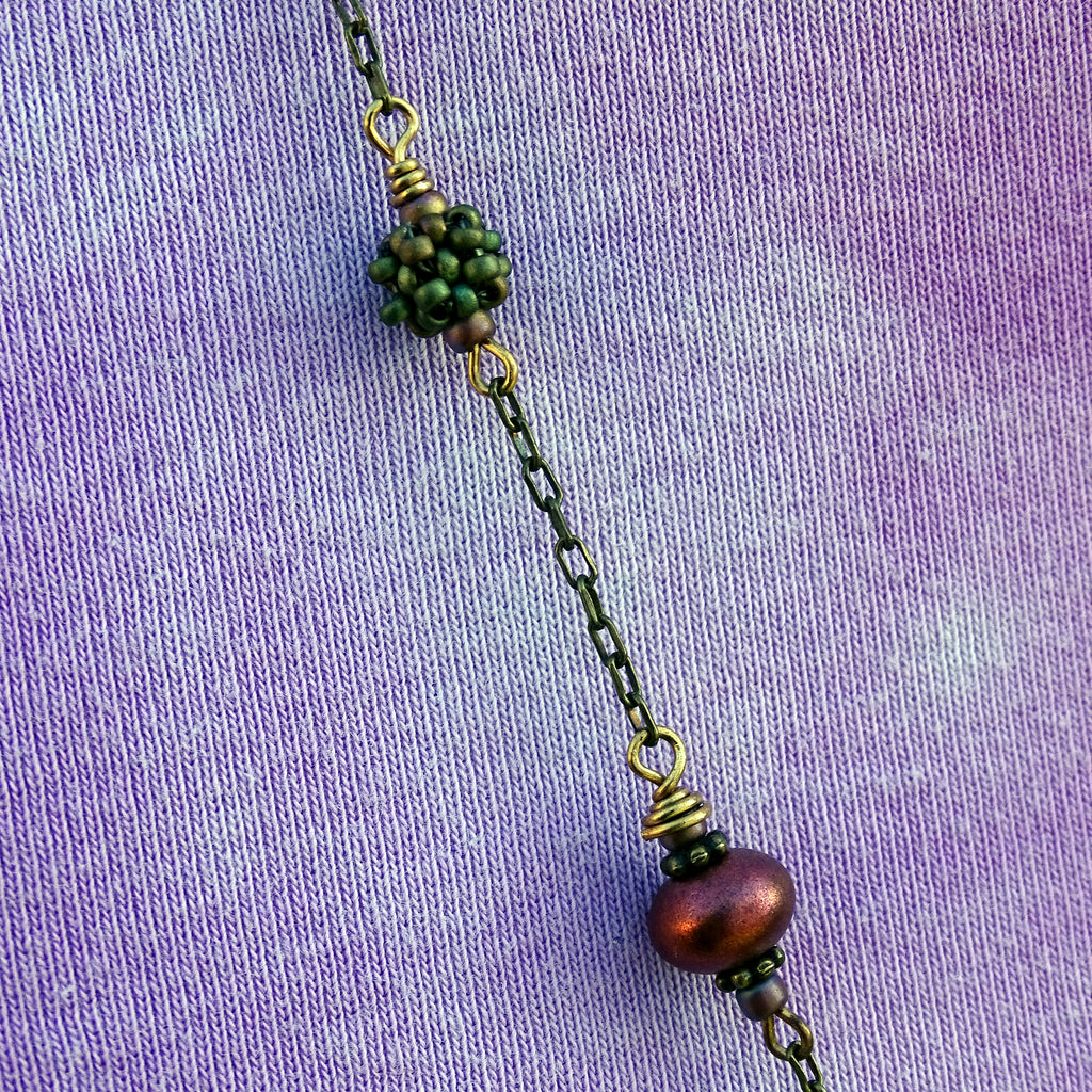 Mandala Amulet Necklace with Hand-Woven Pendant