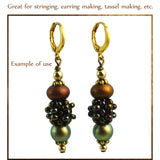 "Berry Beads": Hand-Woven Beaded Beads - Iridescent Bronze