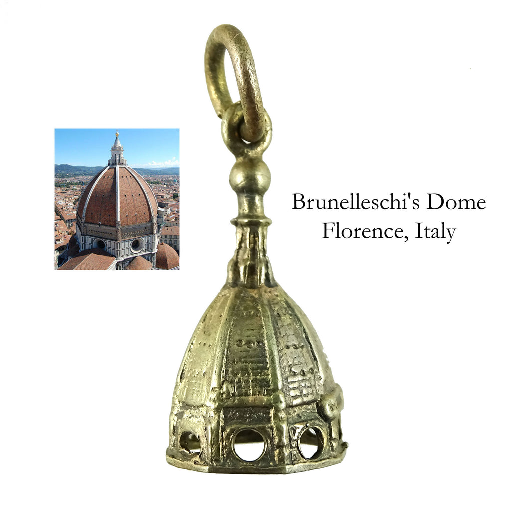 Florence, Italy Solid Brass Charm: Brunelleschi's Domed Roof