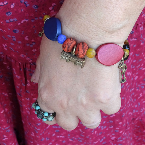 Fantasia Firenze Handcrafted Jewelry: "Charmed in Florence" Stretch Bracelet