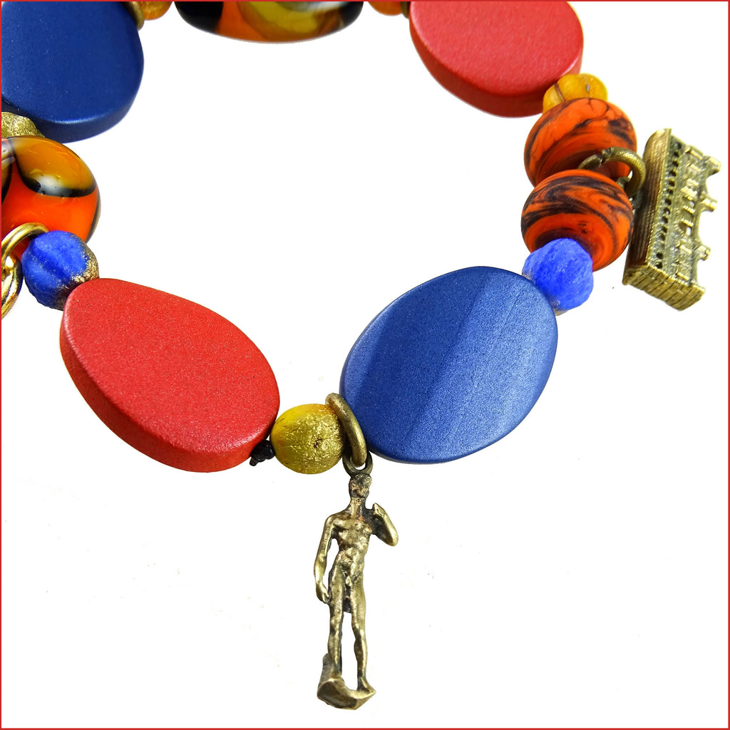 Fantasia Firenze Handcrafted Jewelry: "Charmed in Florence" Stretch Bracelet