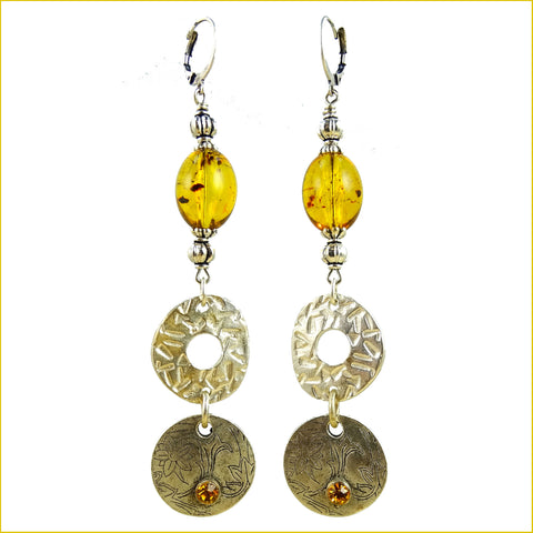 Fantasia Firenze Handcrafted Jewelry: Amber Kiss Earrings