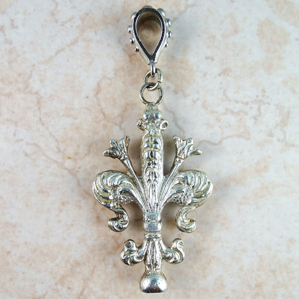 Fleur-de-Lis Sterling Silver Pendant期間出品 Fleur De Lis Necklace - 925 Sterling Silver Pendant - Fleur