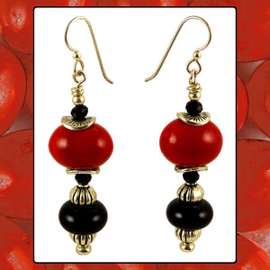 Earrings Featuring Our Own Handmade Beads