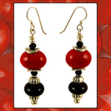 Earrings Featuring Our Own Handmade Beads
