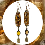 Summer Sand Earrings w/ Our Own Handmade Glass Beads