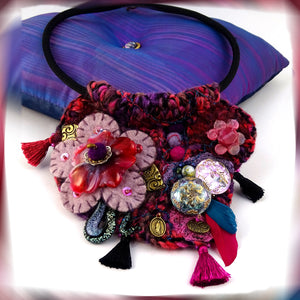 February’s Flower: Collage-Treasure Necklace