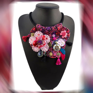 February’s Flower: Collage-Treasure Necklace